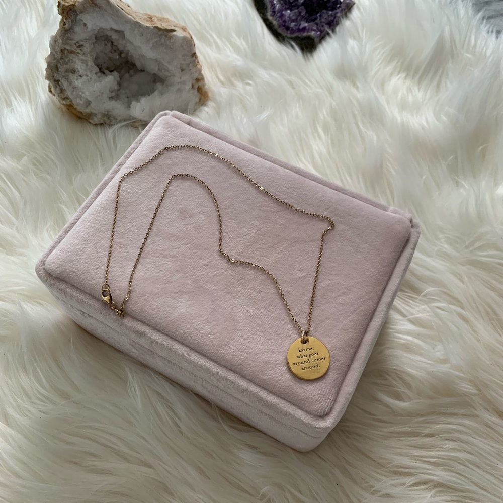 Dog Eared gold plated necklace